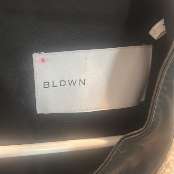 BLDWN Leather Trim and Tan Teddy Jacket S - Picture 3 of 4